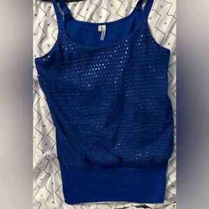 Studio Y Royal Blue Sequin Tank Top